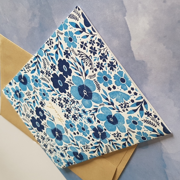 2 pcs Elūm Luxury Card Garden Flowers 5"x7" In. (1 Card with Envelope) - Picture 4 of 12